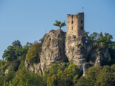 Blick auf die Burgruine Neideck in der Fränkischen Schweiz