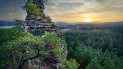 12 Meter hoher Felsen, der über eine Leiter erklommen werden kann