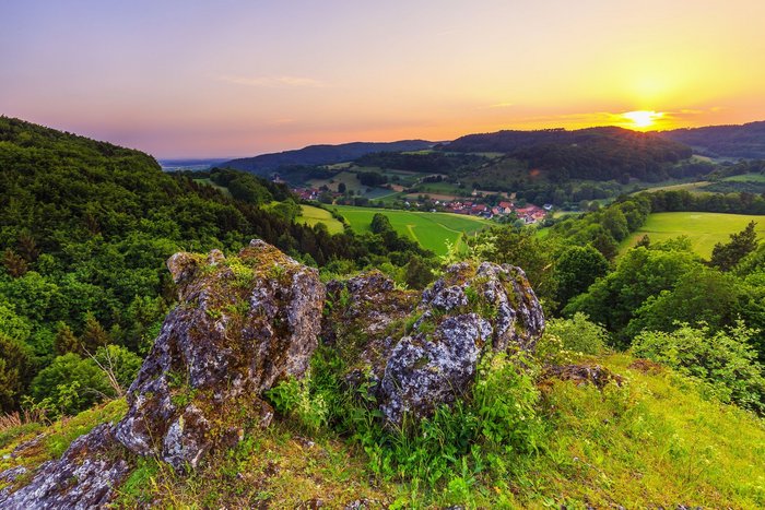 Sonnenuntergang in der Fränkischen Schweiz