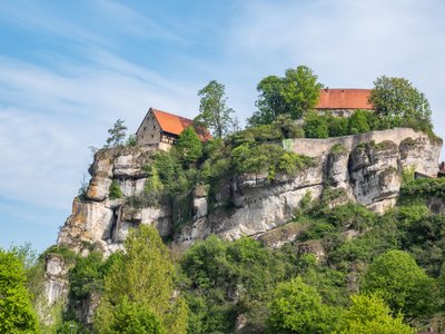 Burg Pottenstein Blick auf die Burg Pottenstein in der Fränkischen Schweiz